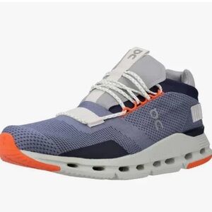 ON Men's Cloudnova Sneaker size 8.5 men’s, 10 womens, Metal Mineral